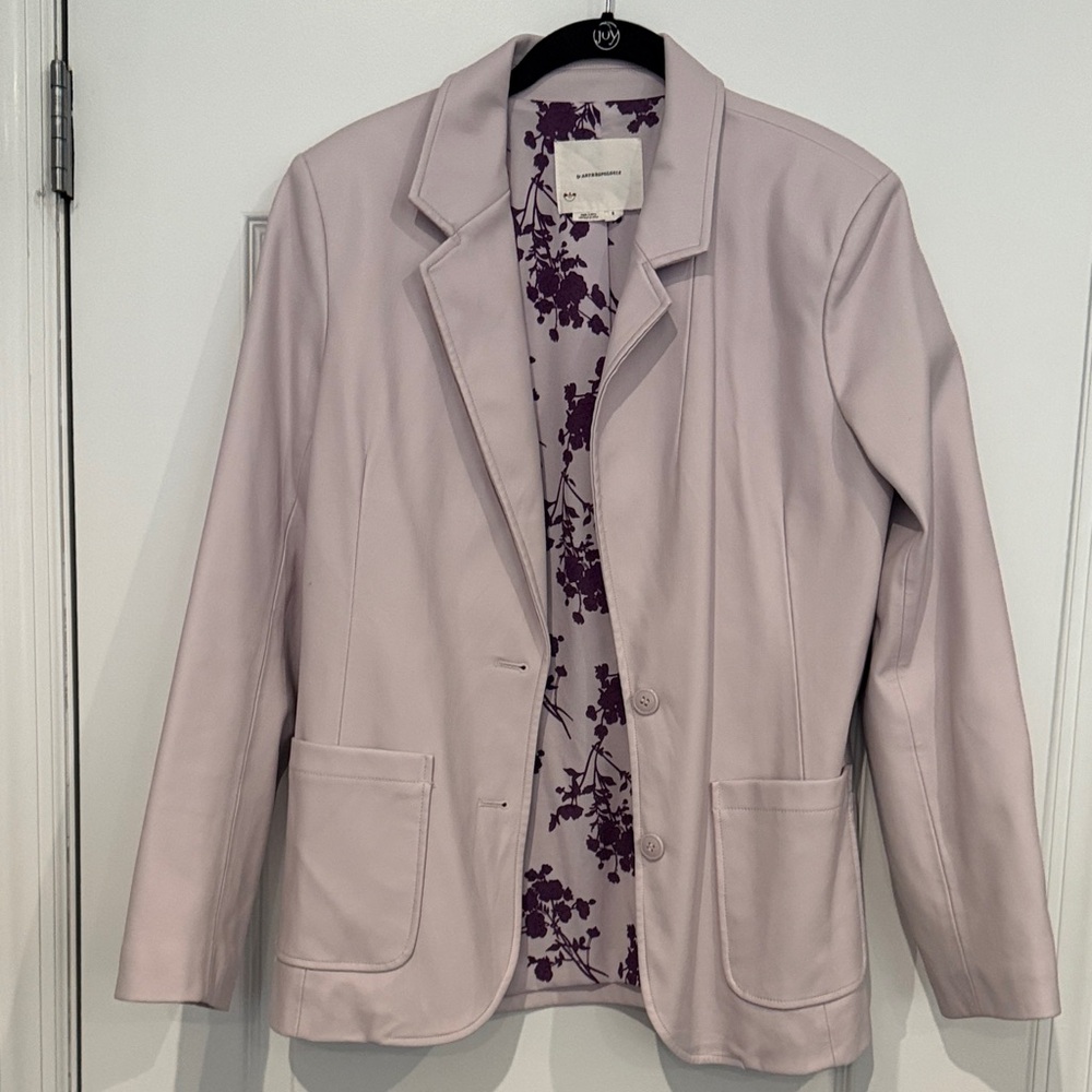 Women's Lavendar Leather Blazer